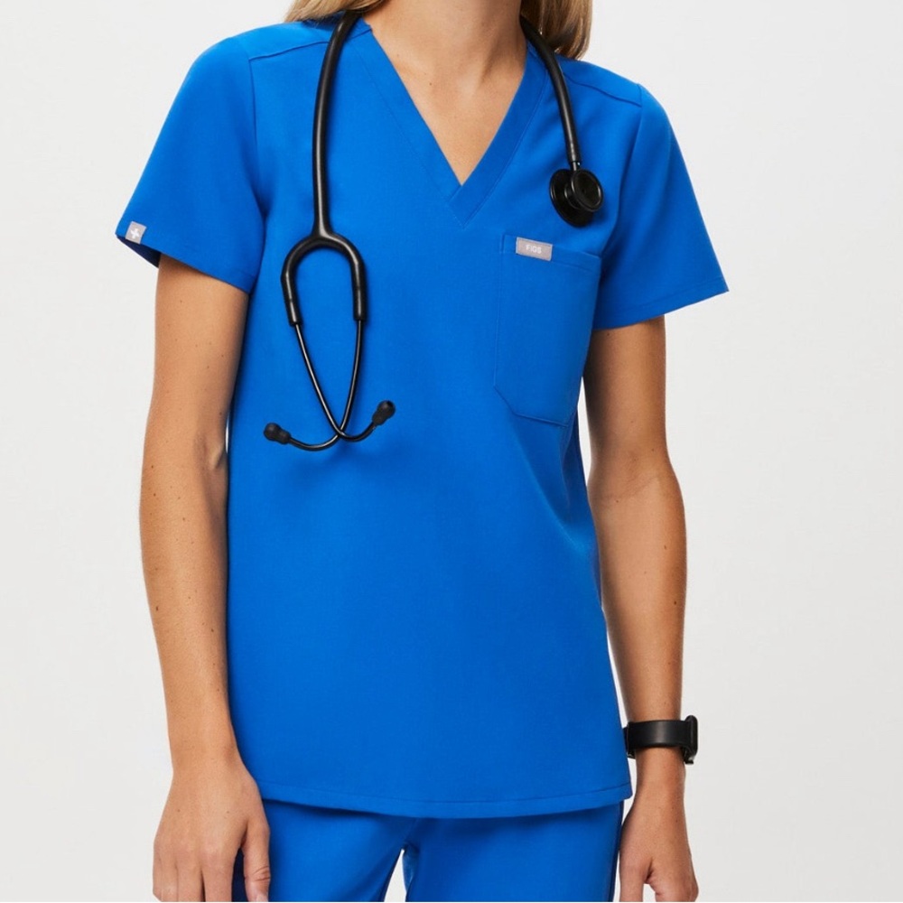 FIGS SMALL ROYAL BLUE CATARINA ONE POCKET SCRUB TOP BRAND NEW!